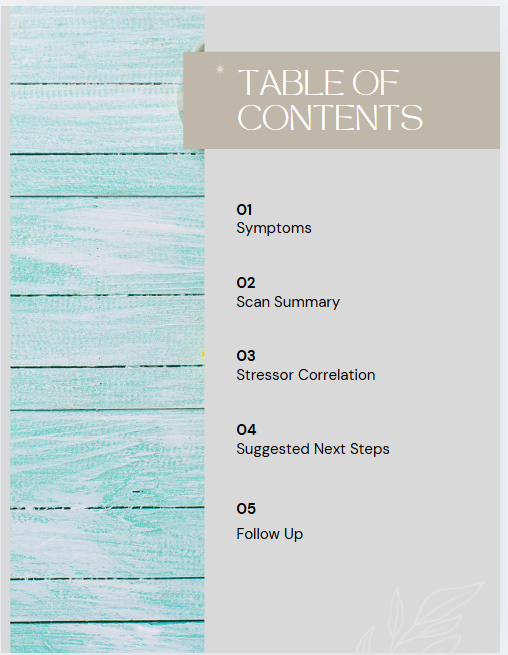 BIOSCAN SRT assessment for natural wellness